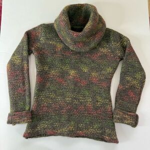 Krimson Klover Multicolor Turtleneck Sweater wool acrylic woman’s XS winter cowl